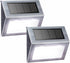 XLUX Solar Powered Lights for Deck Steps, Outdoor Waterproof LED Lamp, White Light 2 Pack