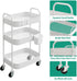 Ytmshisan 3-Tier Metal Rolling Cart with Wheels, Storage Utility Organizer Cart for Kitchen, Bathroom, Office, Baby
