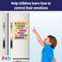 ZOCO Behavior Management Chart - Anger Control & Coping Tools for Kids - Laminated Card with Magnets, 8.5" x 11" for