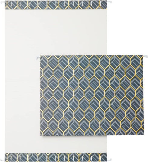 Paper Junkie 12 Pack Decorative Hanging File Folders, 1/5 Tab, Gold Foil Geometric Design, 11.75 x 9