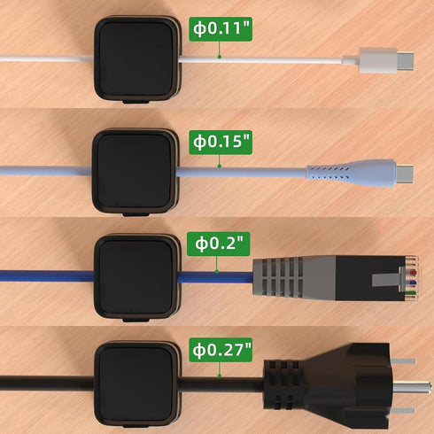 YOXIER Clips,6 Pack 6pcs Cable Organizer,Magnetic Cable Magnetic Desk Cable Clips Management, Hide Phone Charging Cable