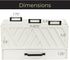 BLU MONACO Mail Organizer for Home, White Wooden Desk Bill Organizer with Drawer for Kitchen Countertop