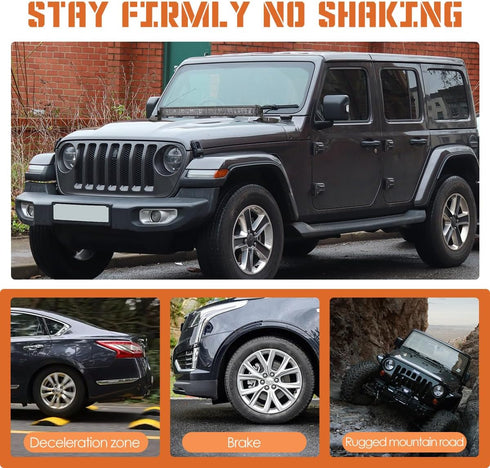 Hood1 Magnetic Light Bar Mount, Powerful Magnetic Base Mount Bracket for Bottom-Mounted Offroad LED Work Light Mounting