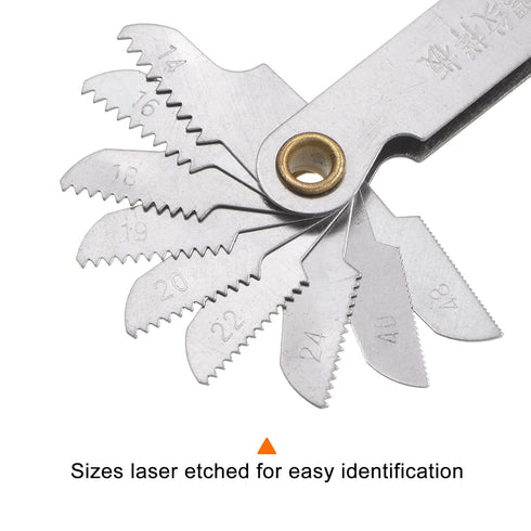 HARFINGTON British Whitworth Screw Thread Pitch Gauge Tool, Caliper for Industrial Measurement