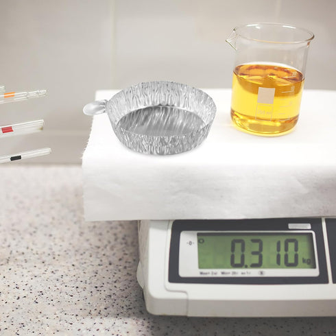 Baluue 100pcs Liquid Weighing Pan, Aluminum Foil Chemistry Weighing Dishes for Labs and Sample Weighing