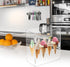 KVMORZE 8 Holes Ice Cream Cone Holder Stand, Acrylic Cabinet With Handle, Transparent Waffle Hand Roll Sushi Display