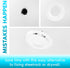 6 Pack 5/6 Inch 8 Inches, 6.14 Inches, Luxrite White Goof Trim Ring for Recessed Lights and Ceiling Light Fixtures