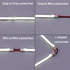 2 Pin 5mm COB LED Strip Connectors, 8 Pcs Strip to Strip, 22 Pcs Strip to Wire, 11 Pcs 22AWG 15cm Long Extension Wires