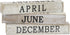 Juvale Wooden Perpetual Block Calendar for Desk - Rustic Farmhouse Decor, Month Date Display Blocks (5 x 4 In)