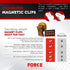 Force Magnet Magnetic Clips Pack of 10, Heavy Duty Super Strength Clips with Anti Scratch Pads (Gold)