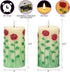 6 3D Decor((2Pcs, D3H6.5) Eldnacele Rose Flameless Candles with Hour Timer, Battery Operated Hand Painted Wick