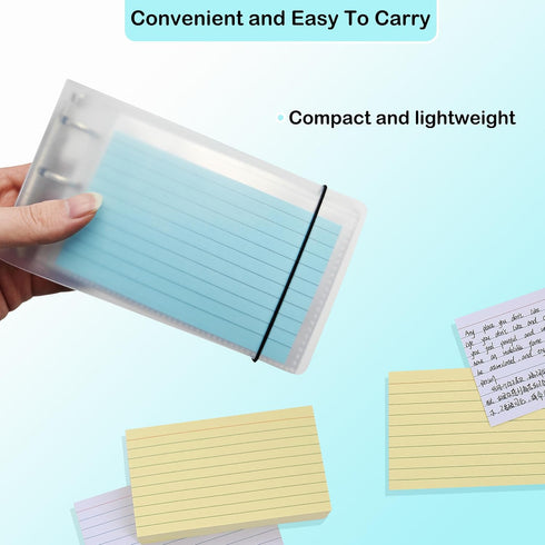BYSLBTY 3x5 40 Holder1 Index Card Binder with Card Sleeves, Index Card Organizer for Flash Cards, Recipe Cards and Note