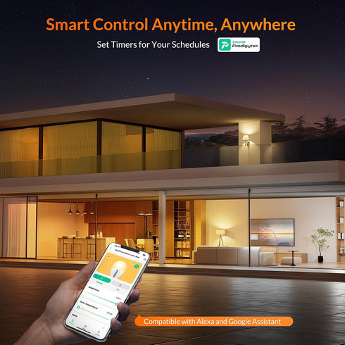 Bulbs, Bulb Dimmable Bulbs BT/2.4G Bulbs, 900LM, A19 E26 (Dimmable 4 Pack) LEPOWER-TEC Smart Light Smart Compatible