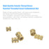 DYWISHKEY 400 Pieces M2 M3 M4 M5 Female Thread Knurled Nuts Brass Threaded Insert Assortment Kit