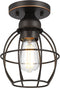 Farmhouse Ceiling Light Fixture, Vintage Semi Flush Mount Ceiling Light, Small Metal