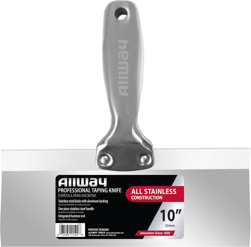 ALLWAY UTK10 Professional Stainless Steel Taping Knife with Hammer End, 10" by ALLWAY