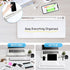 Glass Desk Whiteboard Small Dry Erase Board with Storage Drawer, Computer Keyboard Stand, Office Accessories, School