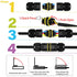 Junction Box Outdoor Waterproof Electrical Cable Connector,NineLeaf 3PK 3-PIN M20 Extension Electrical Cable Protector for Cable Diameter 5-12mm,for Outdoor Road Landscape Lights,External Cord Boxes