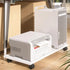 GRIPITHPY Home(11.4"L 13.3"W 2.6"H, Rolling Under Desk Printer Stand with Wheels, White Mobile Movable Printer Shelf