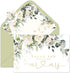Whaline 50 Pack Floral Wedding Thank You Cards Flower with Eucalyptus Leaves