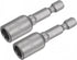 uxcell Quick-Change Nut Driver Bit, 1/4" Hex Shank 8mm Magnetic Nut Setter Drill Bits, 1.89" Length, 2 Pcs