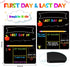 Double Sided First & Last Day of School Chalkboard, 10 x 12 Inch Reusable Wooden Sign for Kids/Girls/Boys, Photo Props