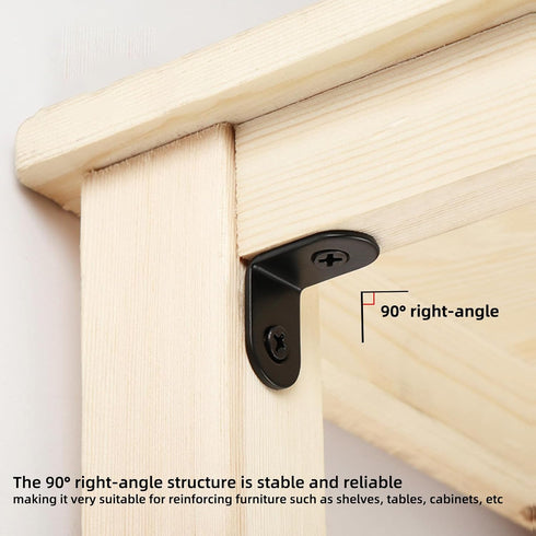 20 Pack 1 Inch 90 Small L Brackets for Wood - Perfect Angle Stainless Steel Tiny L Bracket Corner Brace with Screws