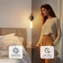 2PCS) Wooden Motion Sensor Lights Indoor - Magnet Body Hallway Rechargeable LED Wireless Battery Operated Wall Sconce