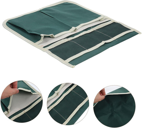 Healifty Oxford Garden Kneeler Seat Pouch with Large Tool Bag Portable Lightweight Gardening Bench Organizer