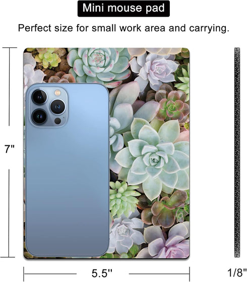 Cyanbone 5.5 7 Small Mouse Pad Cute, Mini Mouse Pads for Wireless Mouse and Laptop, Travel Mousepad with Designs