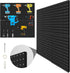 4 Pack Metal Pegboard Panels, Black Wall Organizer with Bent Frame for Heavy Duty Home Storage