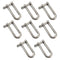M5 Long D Ring Shackle - 304 Stainless Steel Anchor Shackle with Screw Pin for Rigging Accessories (Pack of 8)
