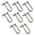 M5 Long D Ring Shackle - 304 Stainless Steel Anchor Shackle with Screw Pin for Rigging Accessories (Pack of 8)