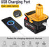 DM18D Battery Adapter Converter with USB Port for Dewalt 18V Tools, Converts 20V Li-ion or Milwaukee M18
