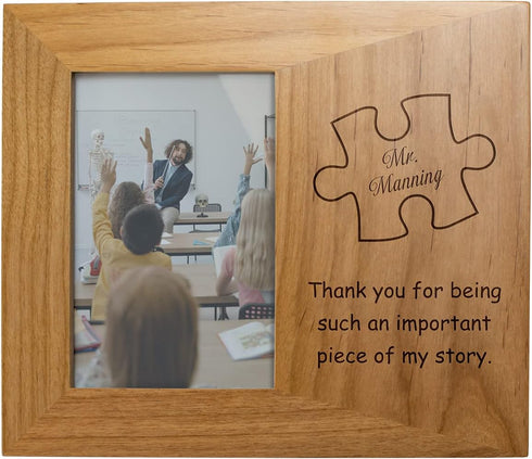 PlaqueMaker Personalized Thank You for Being A Piece of My Story Picture Frame -A Great Gift for Teachers, Leaders