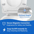 Plus Toilet Seat Elongated, Soft Close Toilet Seat, No-Slam, Magnetic Quick-Release Easy Clean, Easy Installation