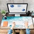 LATEEFAH Large 4-in-1 Extended Mouse Pad with Wrist Support, Non-Slip Desk Mat Protector, Ultra Thick Blotter