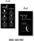 Handmade Candle Care Instruction Card - 50 Pack for Candle Makers, Black with White, 3.5 x 2 inches