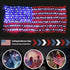 420 4th Solar American Flag String Lights - Waterproof Led Solar Powered Flag Net Light for of July Memorial Day
