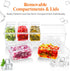 5x 20 oz Lifewit Ice Chilled Condiment Caddy with Containers, Condiment Server with Lid & Metal Accessories, Serving