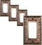4-Pack Paisley Pattern Decorative Outlet Cover Plate, Antique Copper Metal Wall Plate for Electrical Outlets