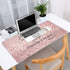 Large Gaming Mouse Pad - Long Extended XL Ergonomic Desk Pad, 31.5'' X 11.8', Proverbs 31:25, Pink Glitter Design
