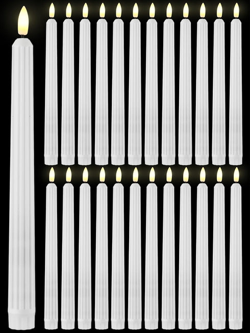Treela 36 Pieces Flameless Taper Candles Flickering Faux LED Battery Operated Electric