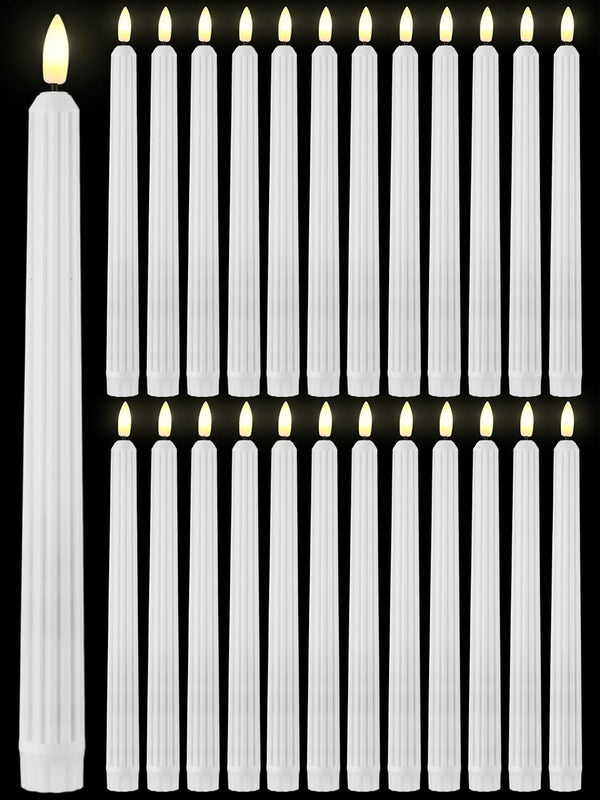 Treela 36 Pieces Flameless Taper Candles Flickering Faux LED Battery Operated Electric