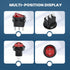 DMTVAL 10Pcs 12V 2 2 6A/250V 10A/125V, Red LED Round Rocker Switch Kit, Pin Position SPST ON/Off Toggle with Pre-Wired
