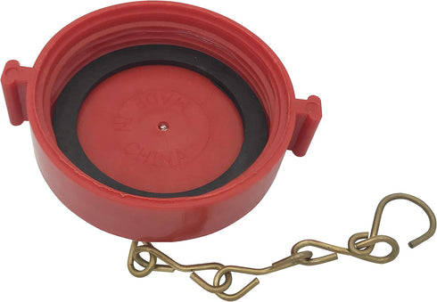 Happy Tree (2 Pack) 2-1/2" NST/NH Plastic Fire Hose Connection Standpipe Cap Fitting, Red Anti Theft