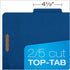 Pendaflex Classification Folders, Standard, Dark Blue, 3 Dividers, 10/BX, Letter Size