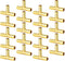 GASHER 10 Pieces Brass Hose Barb Tee, 3-Way Hose Fitting (1/4" x 1/4" x 1/4")