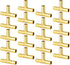 GASHER 10 Pieces Brass Hose Barb Tee, 3-Way Hose Fitting (1/4" x 1/4" x 1/4")
