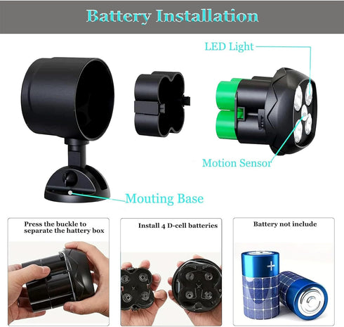 800 (2 Pack) Battery Operated Motion Outdoor Waterproof Lights, Lumen Ultra Bright Battery Powered Night Activation